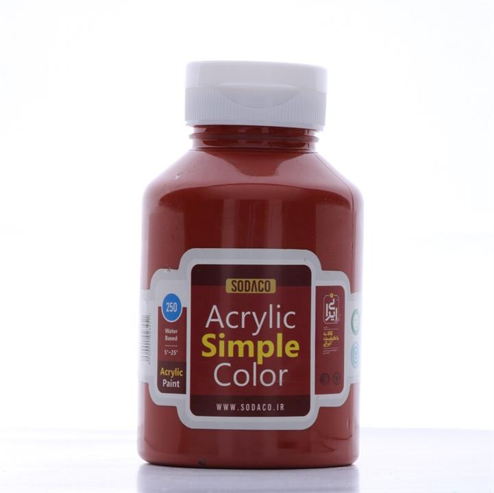 رنگ اکریلیک  ساده سوداکو 250 میل  رد اکسید کد acrylic simple 3396